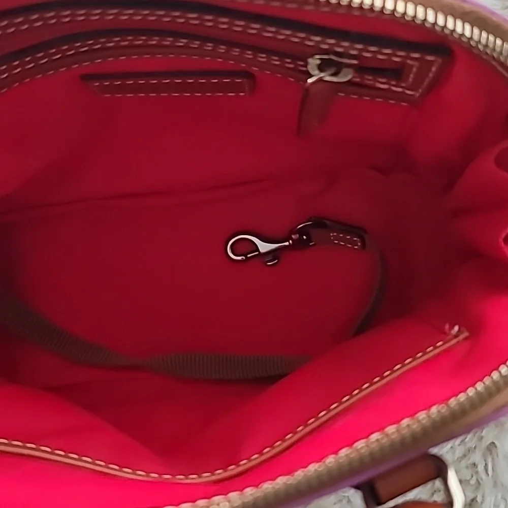 Dooney & Bourke Purple and Brown Satchel - Picture 6 of 8